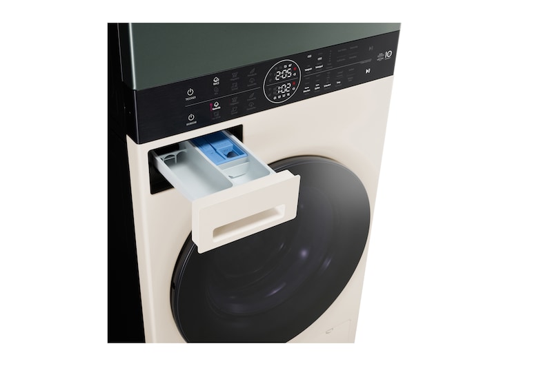 LG WashTower Grün/Beige (Waschmaschine: EEK A, 12kg, 1350 U./Min.; Trockner: EEK C, 10kg) Waschmaschine & Trockner in einem Gerät I WT1210EGF, WT1210EGF