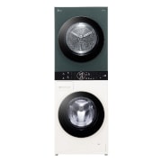 LG WashTower Weiß/Grün (Waschmaschine: EEK A, 12kg, 1350 U./Min.; Trockner: EEK C, 10kg) Waschmaschine & Trockner in einem Gerät I WT1210EGF, WT1210EGF