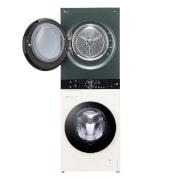 LG WashTower Weiß/Grün (Waschmaschine: EEK A, 12kg, 1350 U./Min.; Trockner: EEK C, 10kg) Waschmaschine & Trockner in einem Gerät I WT1210EGF, WT1210EGF