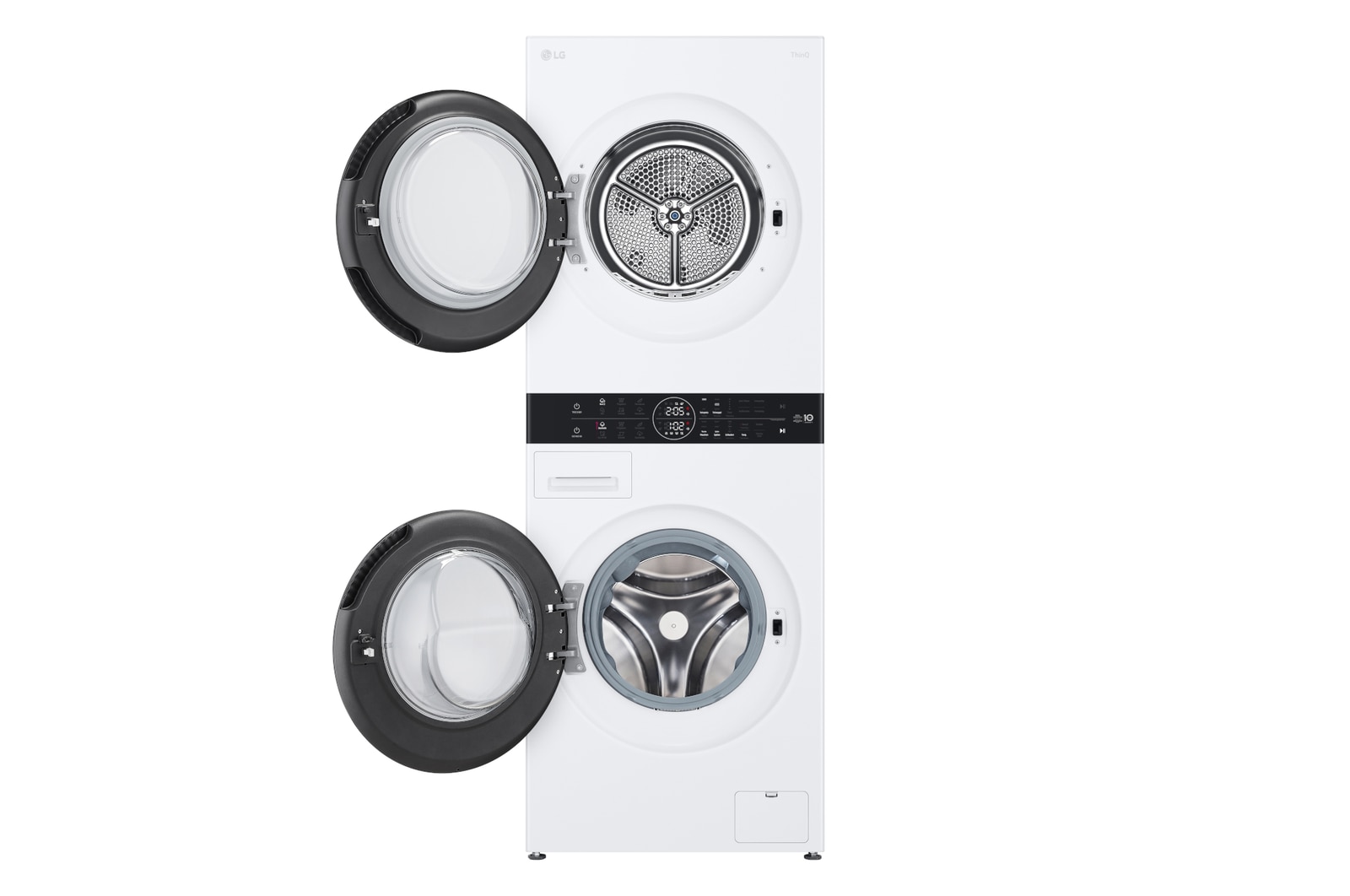 LG WashTower Weiß (Waschmaschine: EEK A, 12kg, 1350 U./Min.; Trockner: EEK C, 10kg) Waschmaschine & Trockner in einem Gerät I WT1210WWF, WT1210WWF