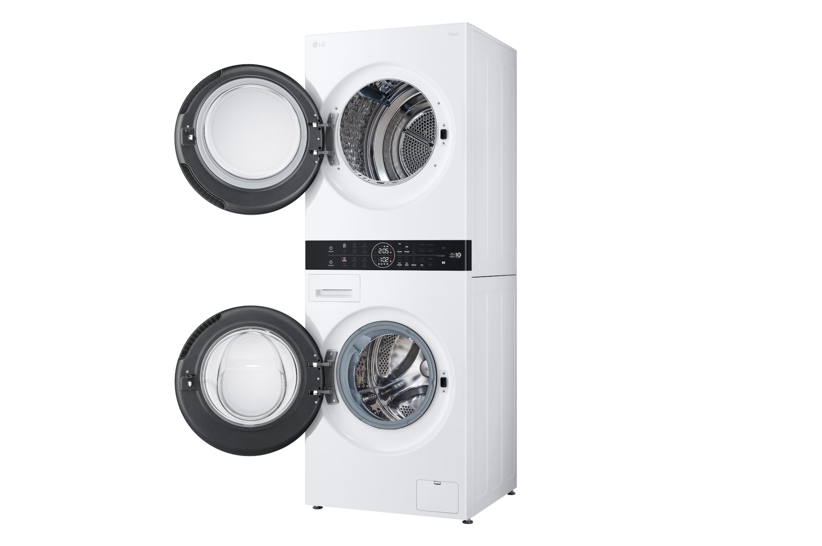 LG WashTower Weiß (Waschmaschine: EEK A, 12kg, 1350 U./Min.; Trockner: EEK C, 10kg) Waschmaschine & Trockner in einem Gerät I WT1210WWF, WT1210WWF