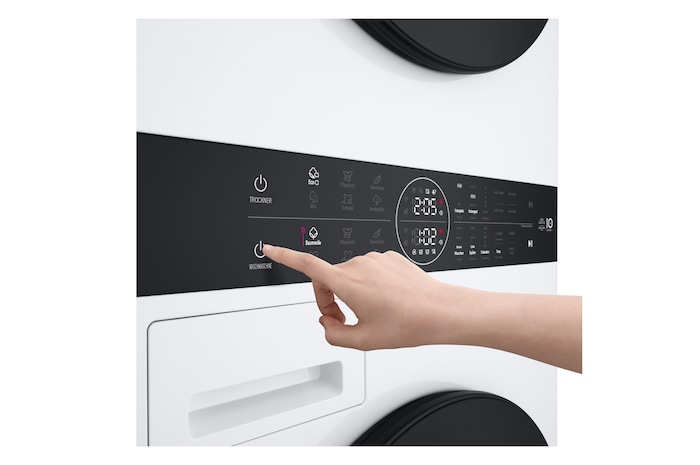 LG WashTower Weiß (Waschmaschine: EEK A, 12kg, 1350 U./Min.; Trockner: EEK C, 10kg) Waschmaschine & Trockner in einem Gerät I WT1210WWF, WT1210WWF