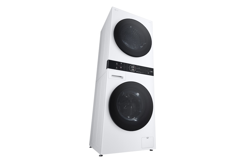 LG WashTower Weiß (Waschmaschine: EEK A, 12kg, 1350 U./Min.; Trockner: EEK C, 10kg) Waschmaschine & Trockner in einem Gerät I WT1210WWF, WT1210WWF