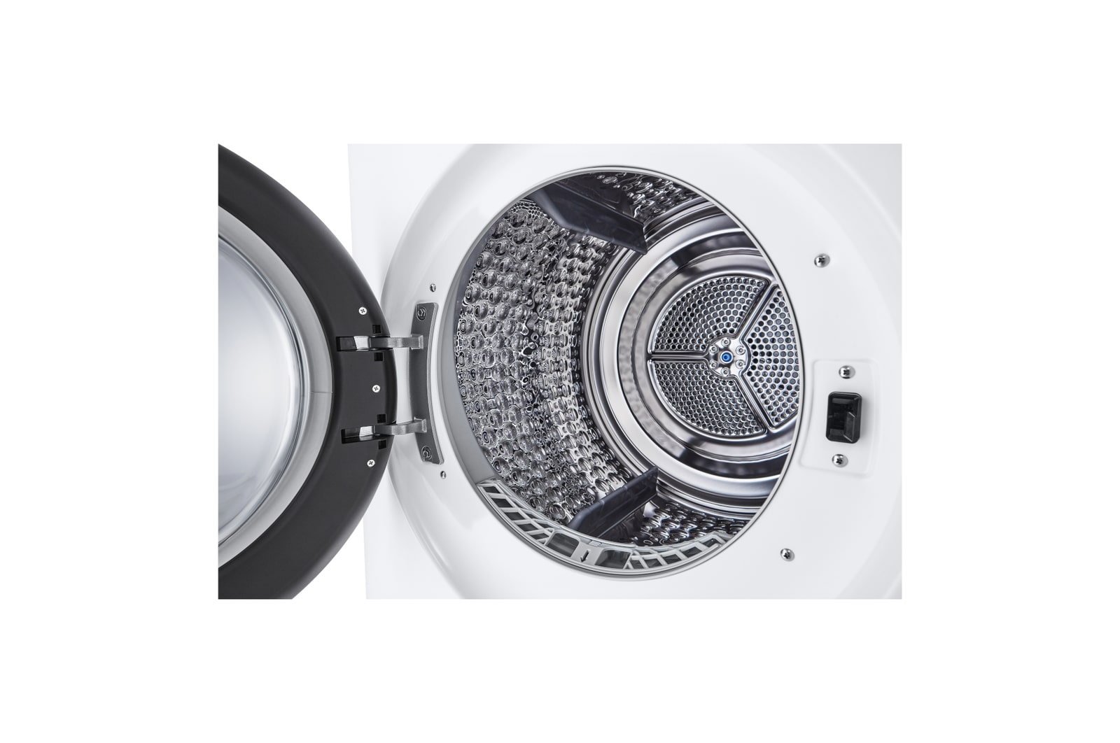 Technische Installationsanleitung für den LG WashTower, die erforderliche Abstände wie 10 cm hinten und 5 cm an den Seiten zeigt.