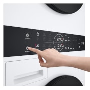 LG WashTower Weiß (Waschmaschine: EEK A, 12kg, 1350 U./Min.; Trockner: EEK C, 10kg) Waschmaschine & Trockner in einem Gerät I WT1210WWF, WT1210WWF