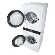 LG WashTower Weiß (Waschmaschine: EEK A, 12kg, 1350 U./Min.; Trockner: EEK C, 10kg) Waschmaschine & Trockner in einem Gerät I WT1210WWF, WT1210WWF