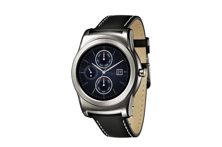 LG Smartwatch mit 1,2 GHz Quad-Core-Prozessor, 3,3 cm (1,3 Zoll) rundem Plastic-OLED-Display und Android Wear, Watch Urbane
