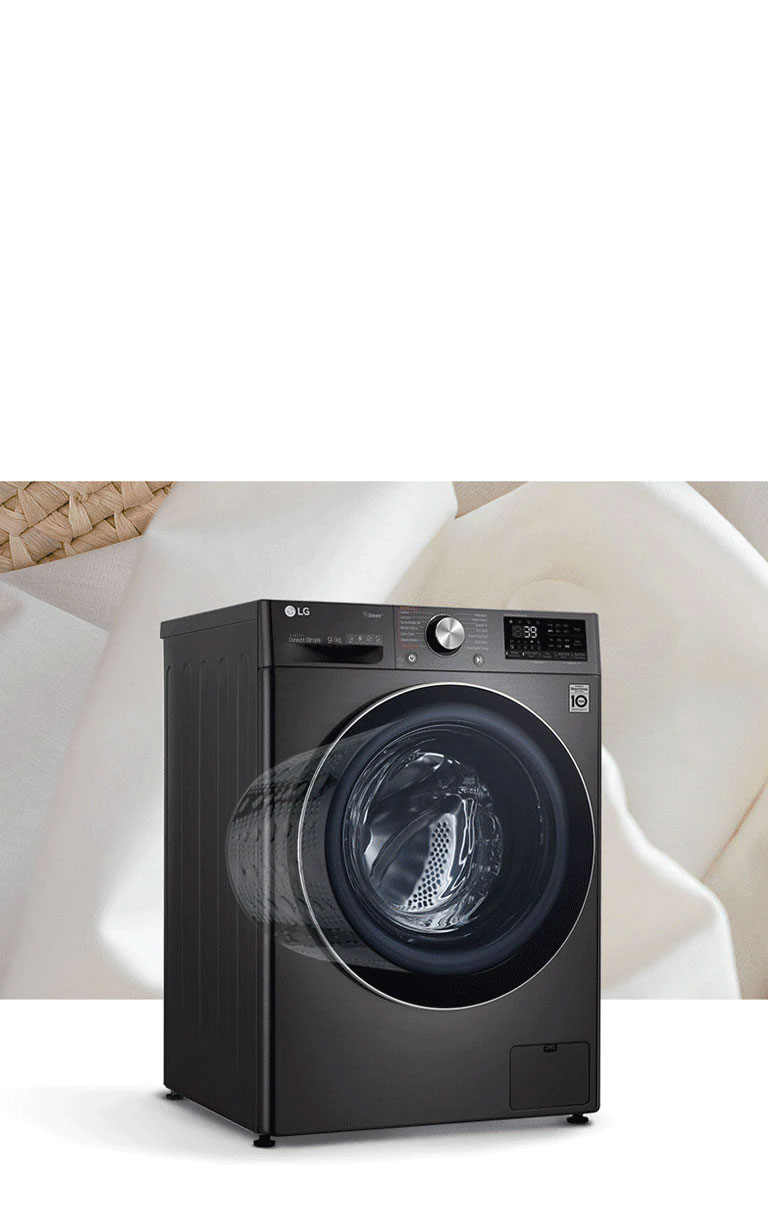 Waschmaschine mit | U./Min. LG F4WR709YB Platinum 1400 | kg schwarzem DE - Black A Bullaugenring | Kapazität | 9 mit | EKK F4WR709YB