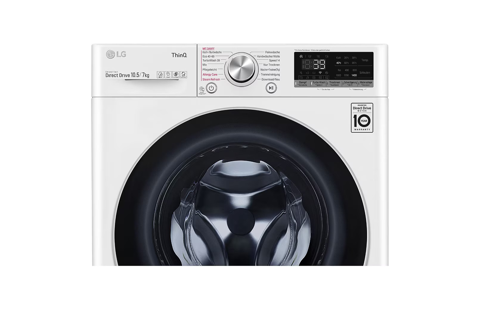 LG Waschtrockner Weiß (10,5 kg / 7 kg) | V7WD107H2E, V7WD107H2E