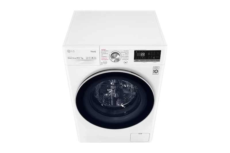 LG Waschtrockner Weiß (E/A, 10,5 kg / 7 kg, 1.360 U./Min.) mit Steam & TurboWash® 360° | V7WD107H2E, V7WD107H2E