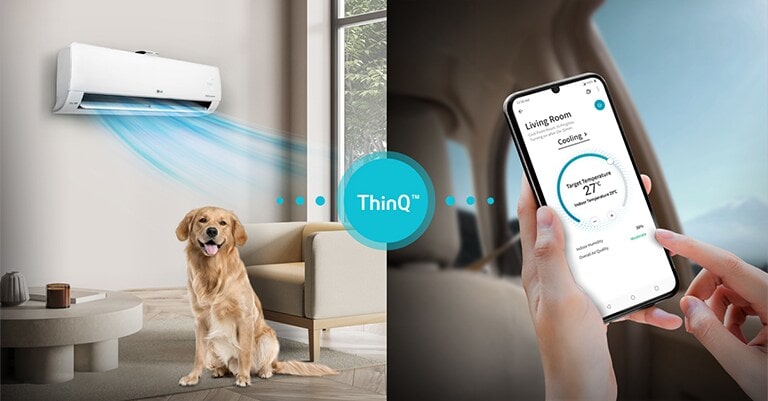 Die Verbindung zwischen dem Klimagerät und dem Smartphone im Haus