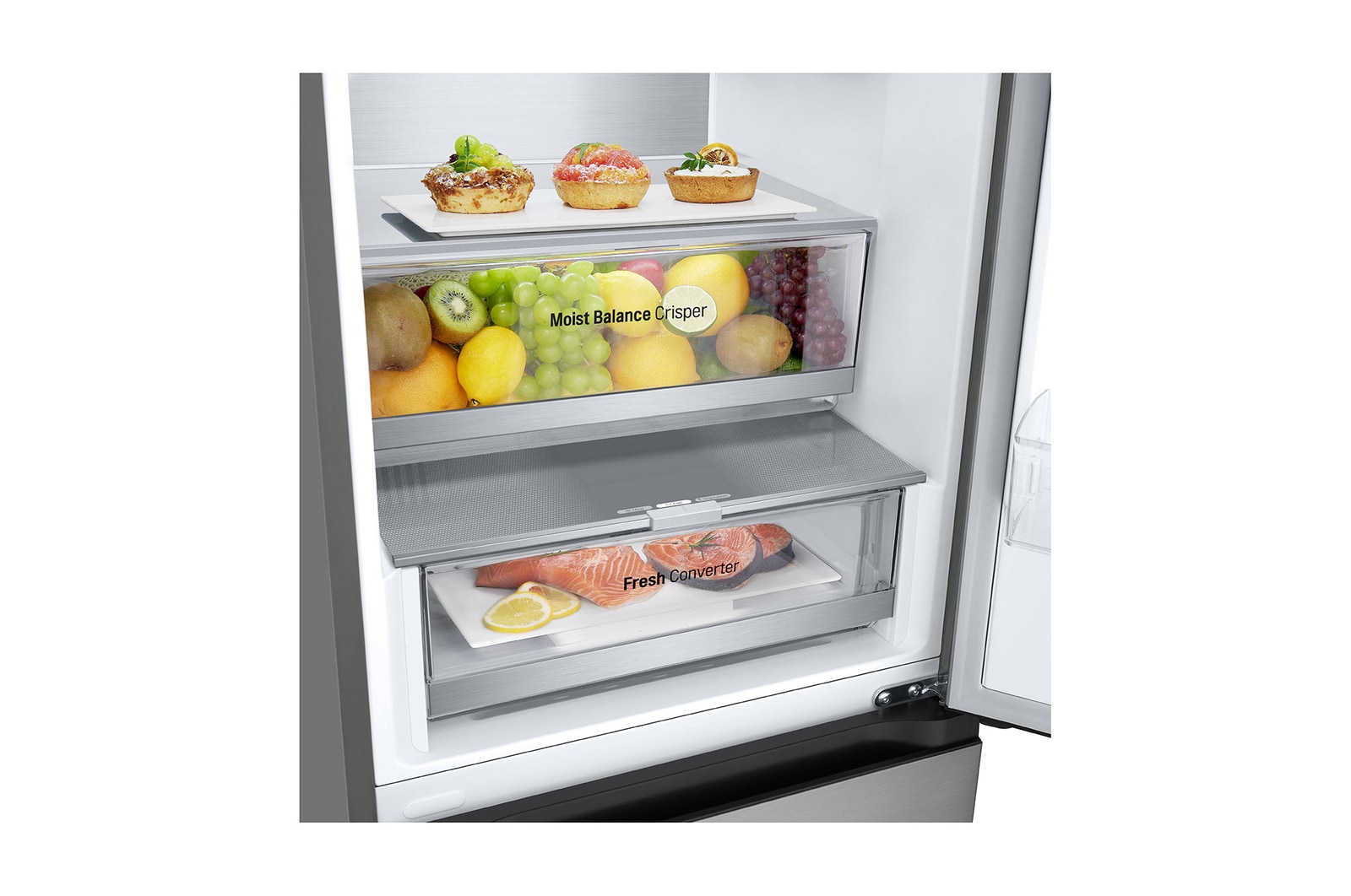 Drawer view with food