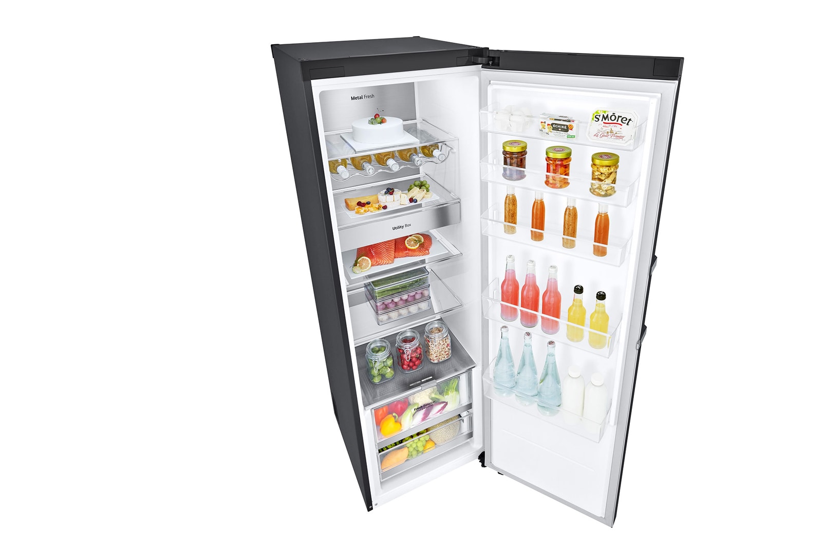 LG Freistehender Kühlschrank (EEK C, 386L, 186 cm hoch) mit 77 kWh/a & Inverter Linear Compressor® | GLM71MCCSX, GLM71MCCSX