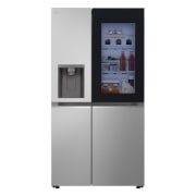 Vorderseite von Side-by-Side Kühlschrank mit InstaView® (E, 635L, 179cm hoch) mit Eis-, Crushed Ice- und Wasserspender & internem Wassertank | GSGV81PYLL