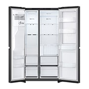 LG Side-by-Side mit Eis-, Crushed Ice- und Wasserspender | 638 Liter Kapazität | Festwasseranschluss | Essence Matte Black | GSJC40EPPE, GSJC40EPPE