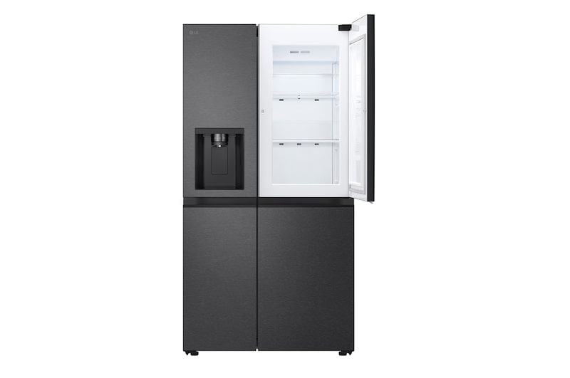 LG Side-by-Side mit Eis-, Crushed Ice- und Wasserspender | 638 Liter Kapazität | Festwasseranschluss | Metallic Black | GSJC40EPPE, GSJC40EPPE