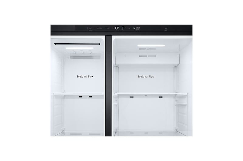 LG Side-by-Side mit Eis-, Crushed Ice- und Wasserspender | 638 Liter Kapazität | Festwasseranschluss | Metallic Black | GSJC40EPPE, GSJC40EPPE