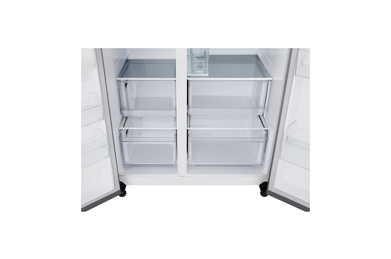 LG Side-by-Side Kühlschrank (E, 641L, 179cm hoch) mit Eis-, Crushed Ice- und Wasserspender & internem Wassertank | GSJC41PYPE, GSJC41PYPE