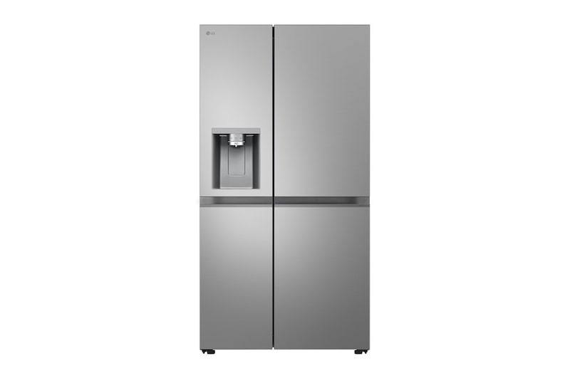 Vorderseite von Side-by-Side Kühlschrank (C, 628L, 179 cm hoch) mit Eis-, Crushed Ice- und Wasserspender & internem Wassertank | GSLE81PYBC