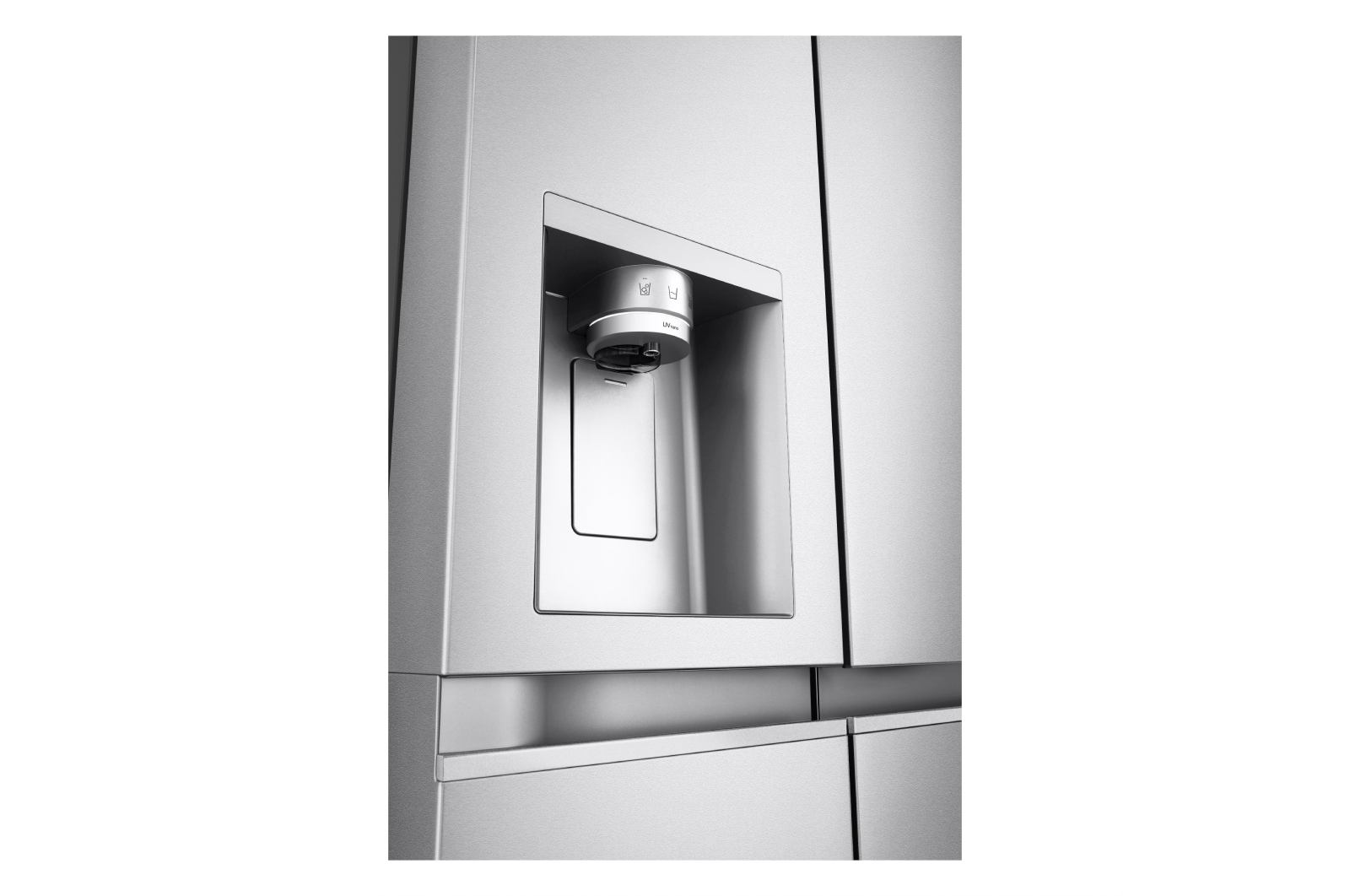 LG Side-by-Side Kühlschrank (EEK B, 623L, 179 cm hoch) mit Eis-, Crushed Ice- und Wasserspender & internem Wassertank | GSLE91MBAB, GSLE91MBAB