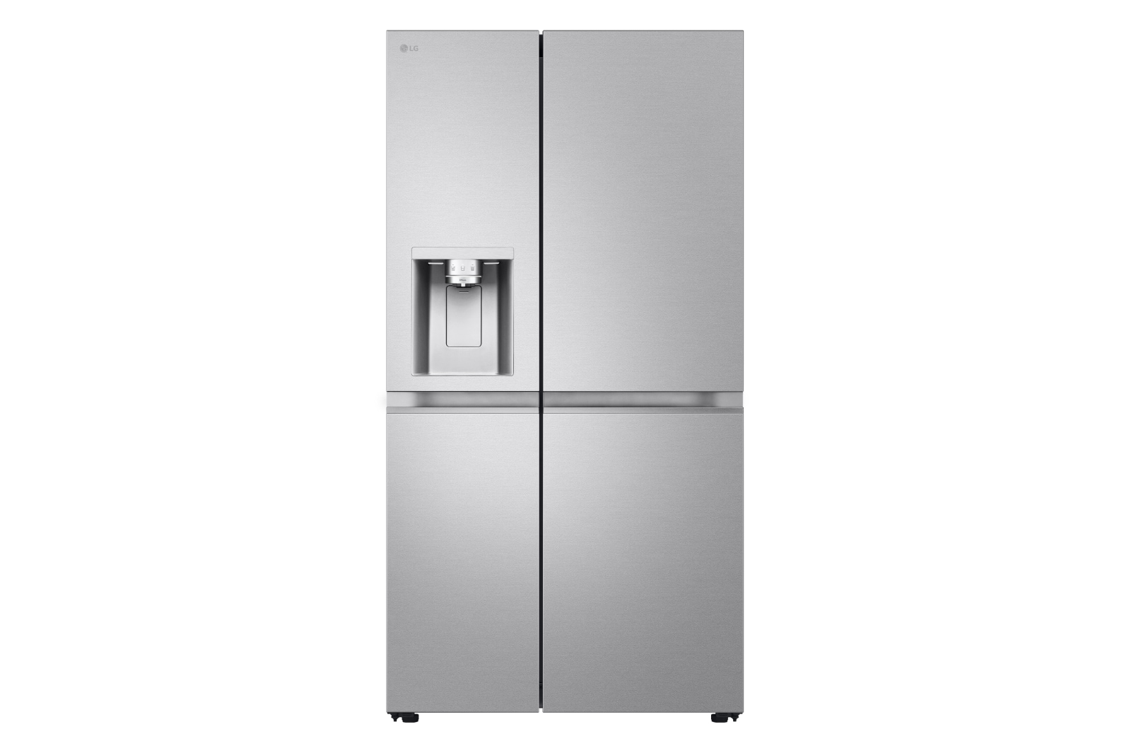 Vorderseite von Side-by-Side Kühlschrank (EEK B, 623L, 179 cm hoch) mit Eis-, Crushed Ice- und Wasserspender & internem Wassertank | GSLE91MBAB GSLE91MBAB