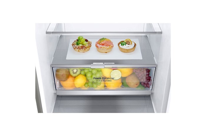 LG Kühl-Gefrierkombination | 384 Liter Nutzinhalt | Energieeffizienzklasse A | Premium Edelstahl | 203 cm | Inverter Linear Compressor® | GBB92STBAP, GBB92STBAP, GBB92STBAP