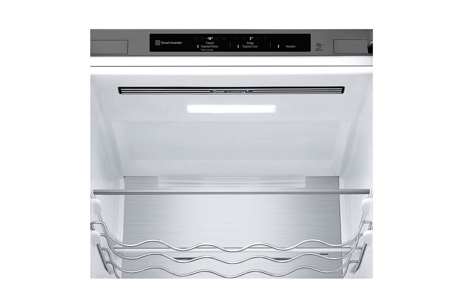 Door cooling and LED lighting