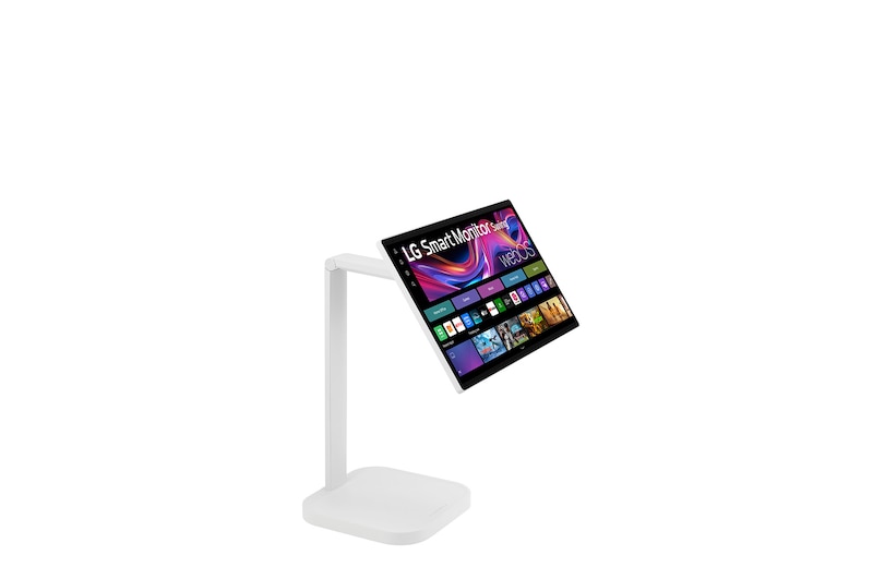 +30-Grad-Seitenansicht mit nach unten verstellter Monitorhöhe