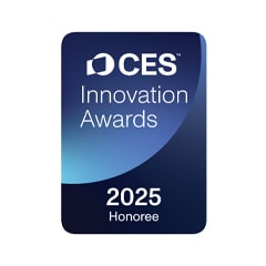 CES Innovation Awards-Logo mit einem 2025 Honoree-Zitat.	