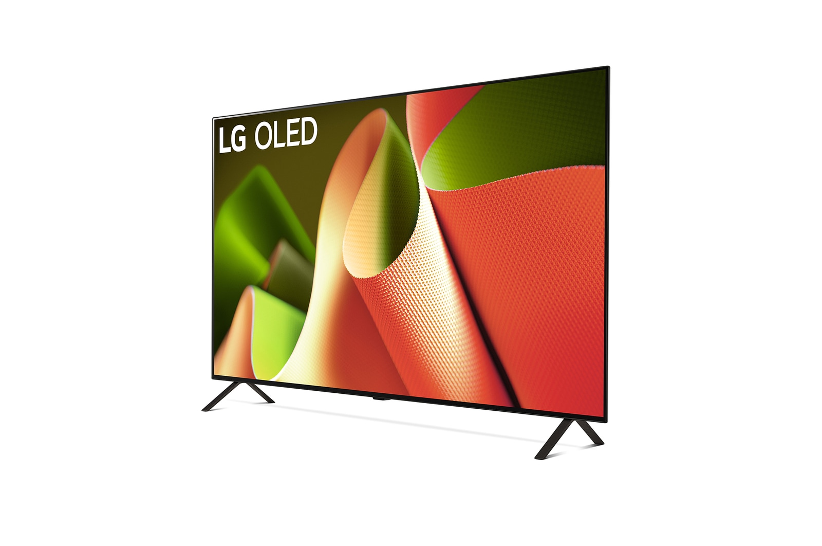 Leicht abgewinkelte Seitenansicht des LG OLED TV B4 		