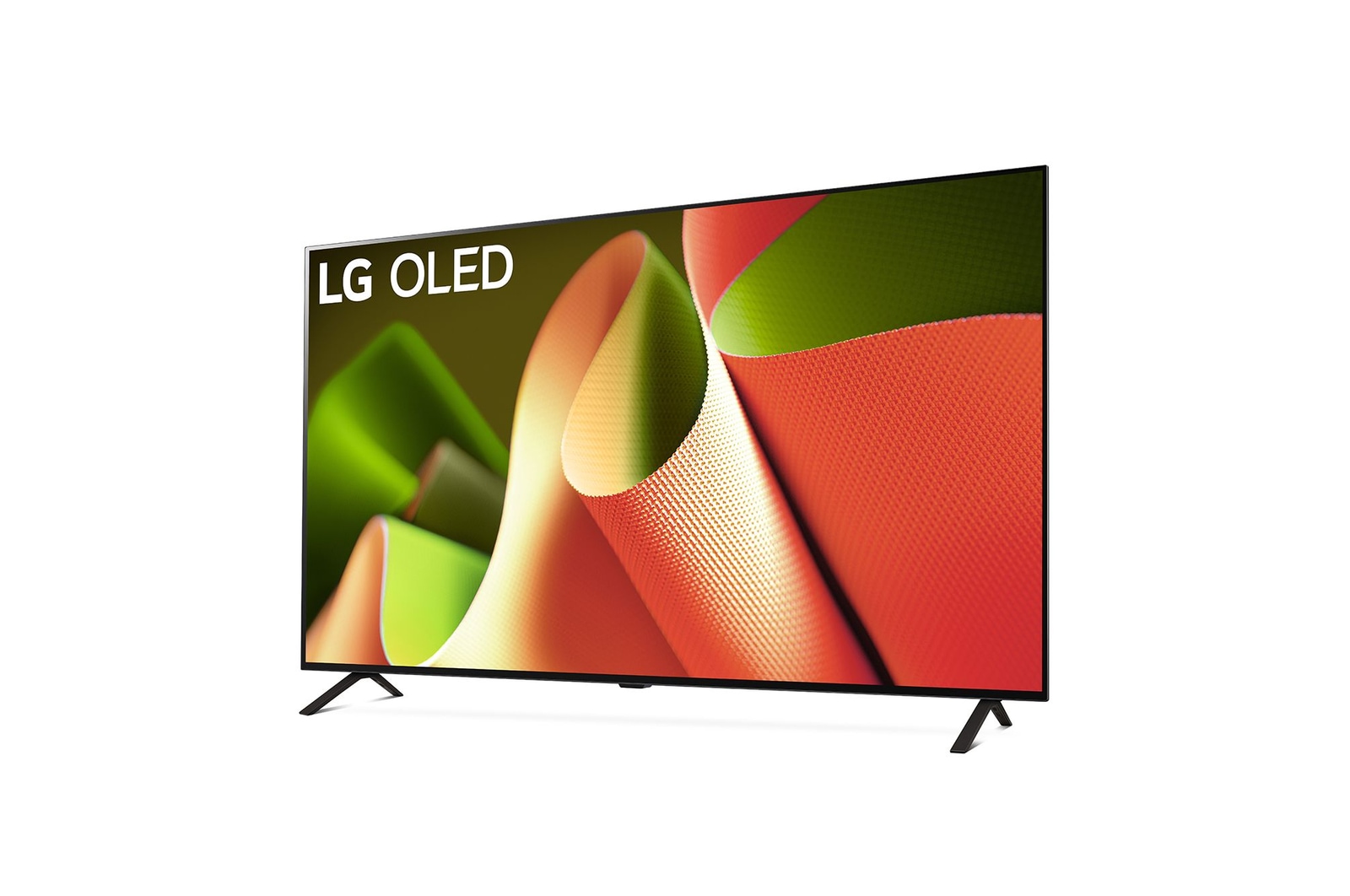 Leicht abgewinkelte Seitenansicht des LG OLED TV B4