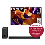 LG 55 Zoll LG OLED evo G4 4K Smart TV +5.1.3 Kanal LG TV Soundbar DS90TY mit Dolby Atmos, OLED55G48LW.DS90TY