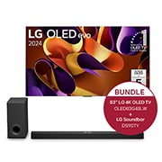 LG 83 Zoll LG OLED evo G4 4K Smart TV + 5.1.3 Kanal LG TV Soundbar DS90TY mit Dolby Atmos , OLED83G48LW.DS90TY