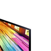 Nahaufnahme der Oberkante des LG UHD TV UT80