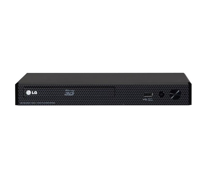 Vorderseite von Blu-ray-Player mit Full HD-Upscaling, externer Festplattenunterstützung, HDMI- und USB-Anschluss BP250