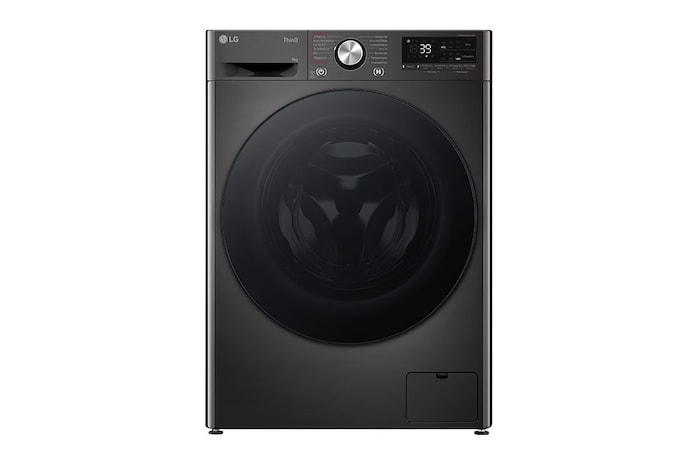 LG Waschmaschine mit 9 kg Kapazität | EKK A | 1400 U./Min. | Platinum Black mit schwarzem Bullaugenring | F4WR709YB, F4WR709YB, F4WR709YB