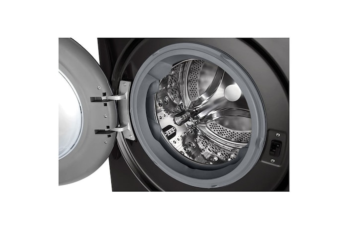 LG Waschmaschine mit 9 kg Kapazität | EKK A | 1400 U./Min. | Platinum Black mit schwarzem Bullaugenring | F4WR709YB, F4WR709YB, F4WR709YB