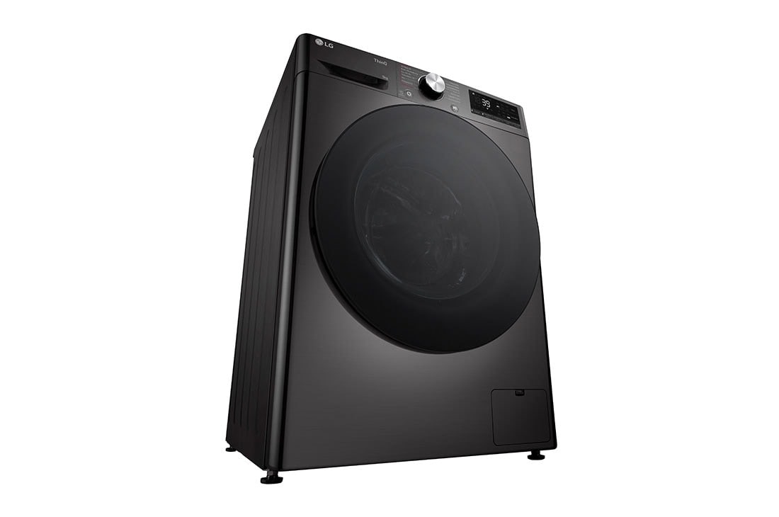 LG Waschmaschine mit 9 kg Kapazität | EKK A | 1400 U./Min. | Platinum Black mit schwarzem Bullaugenring | F4WR709YB, F4WR709YB, F4WR709YB