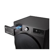 LG Waschmaschine mit 9 kg Kapazität | EKK A | 1400 U./Min. | Platinum Black mit schwarzem Bullaugenring | F4WR709YB, F4WR709YB, F4WR709YB