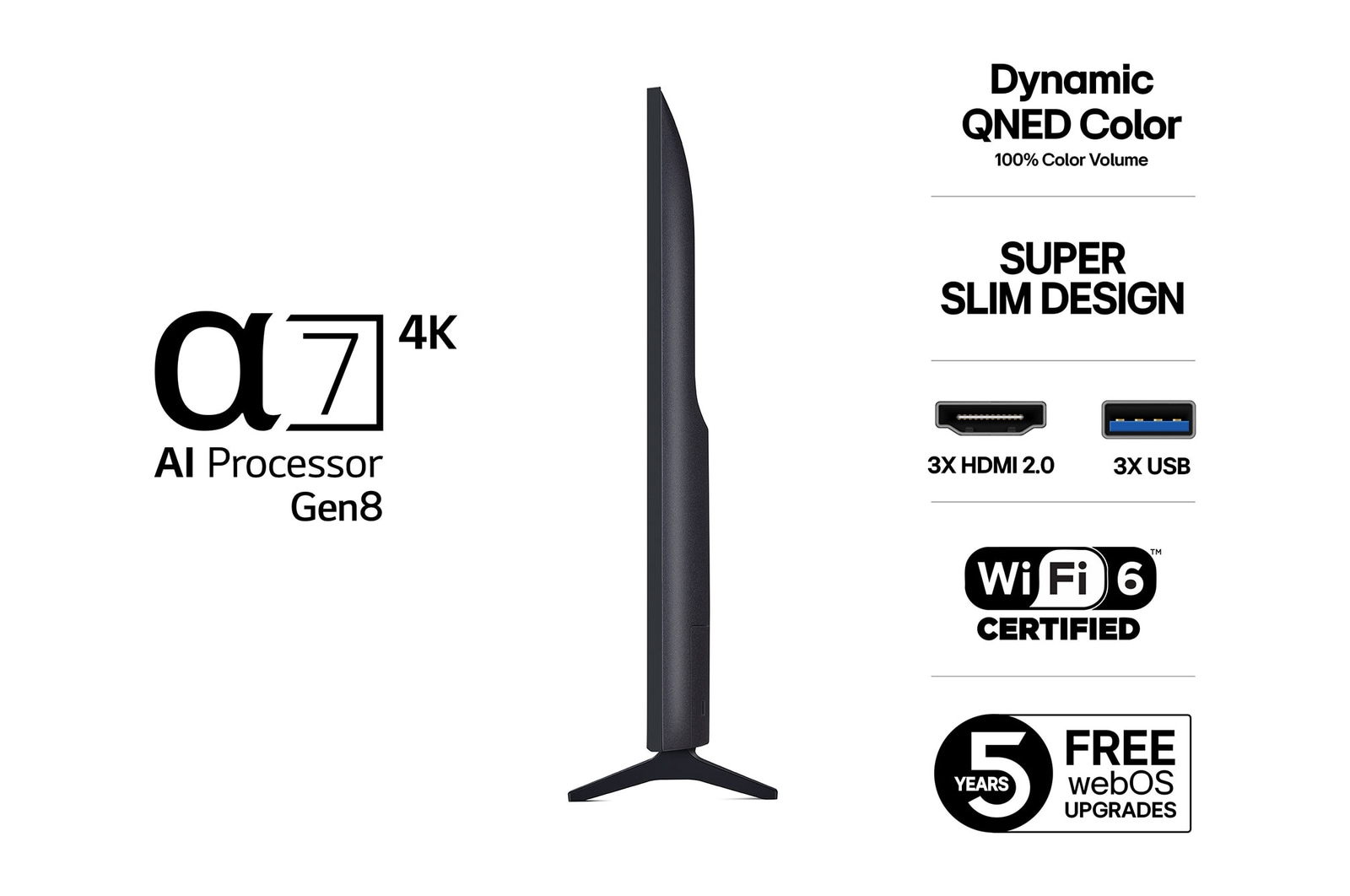 50 " LG QNED AI QNED70 4K Smart TV 2025