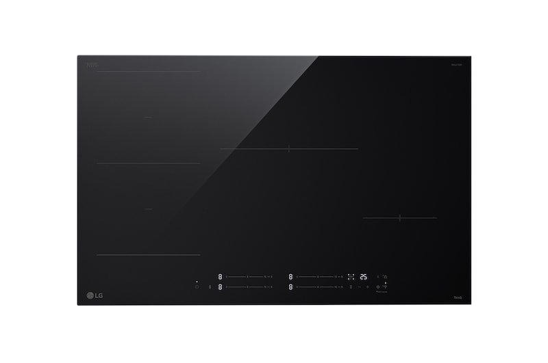 Visning forfra af Induktionskogeplade 80 cm med 1 Flex-zone og 2 zoner samt Boost-funktion CBIZ3035B