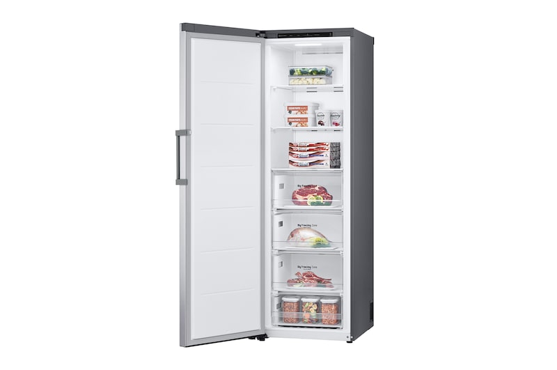 324L Fritstående fryser (Shiny Steel) - Energiklasse E, Total No Frost, Express Freeze