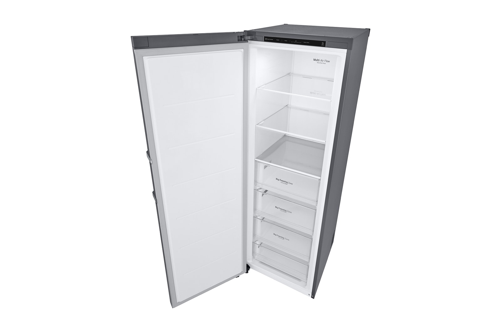 324L Fritstående fryser (Shiny Steel) - Energiklasse E, Total No Frost, Express Freeze