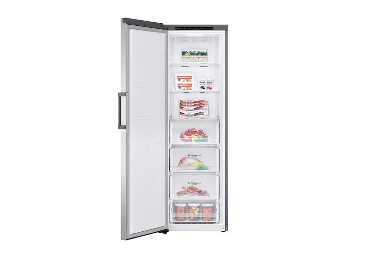 324L Fritstående fryser (Shiny Steel) - Energiklasse E, Total No Frost, Express Freeze