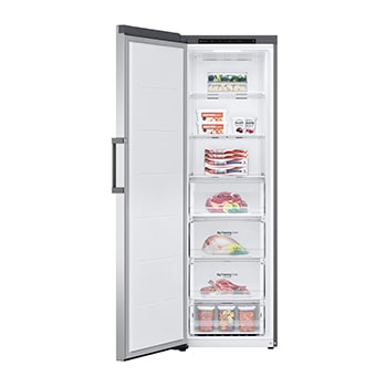 324L Fritstående fryser (Shiny Steel) - Energiklasse E, Total No Frost, Express Freeze