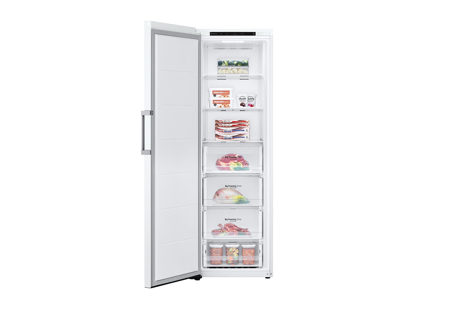 324L Fritstående fryser (Hvid) - Energiklasse E, Total No Frost, Express Freeze