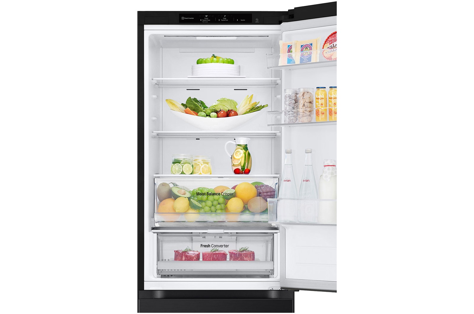 1.86M 344L Kølefryseskab(Essence Matte Black) - Energiklasse A, Door Cooling™ og Smart Diagnosis™