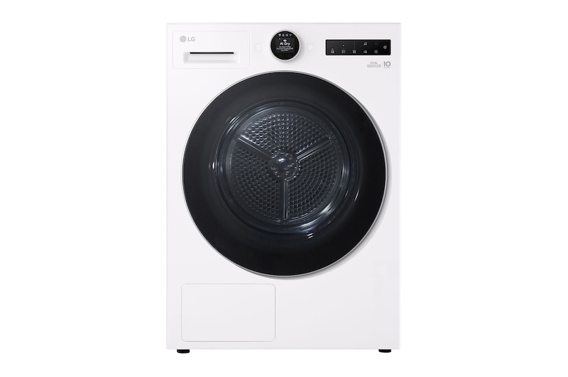 LG 9-kg DUAL Inverter Heat Pump™ -tørretumbler med™ AI Dry og Varmepumpe Teknologi, RHX7009TWS