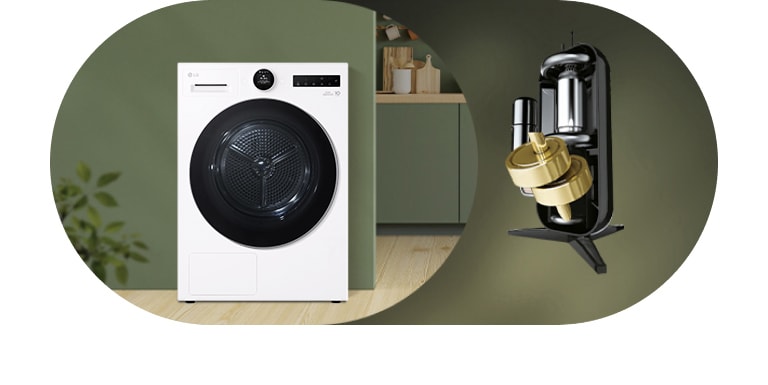 Image of LG dryer and AI DUAL Inverter
