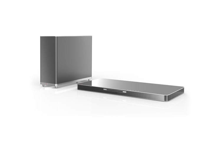 LG Med SoundPlate™ fra LG får du en forbedret lydoplevelse fra dit fladskærms-tv i et slankt, diskret design. På blot 35 mm får du fyldig, dyb 4.1-lyd med dobbelte indbyggede subwoofere. Enheden er installeres med ét eneste kabel eller trådløst., LAB540